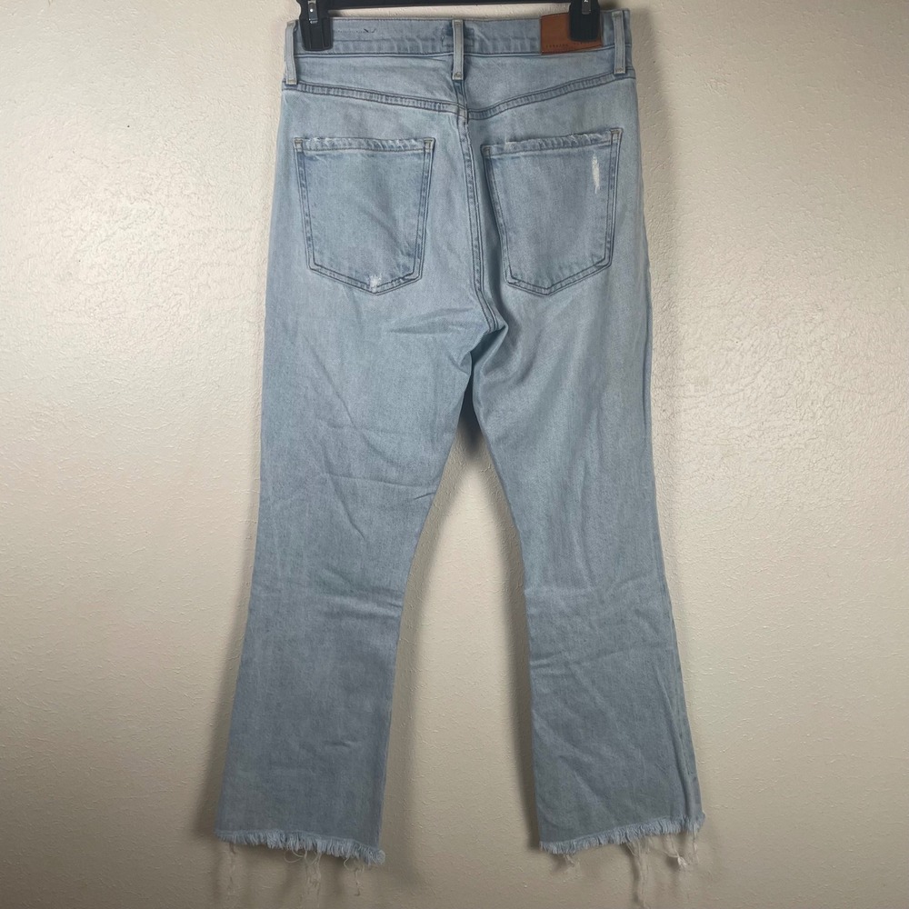 Citizens of Humanity Demy Cropped Flare Jeans Light Wash Distressed 25 - Picture 2 of 9